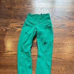 Forest green lululemon align with pockets leggings